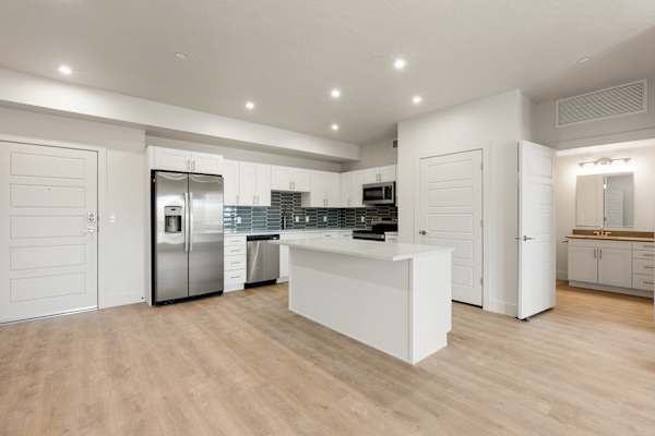 White Furniture in Kitchen at The Vue At Desert Color, St. George